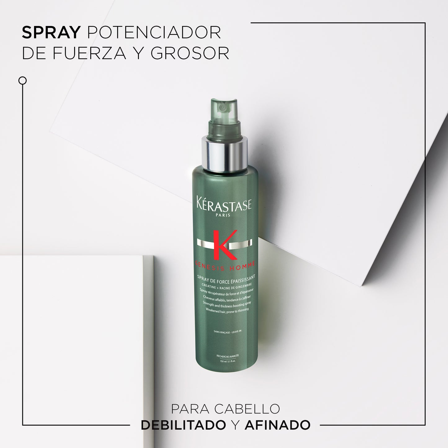 Spray Kérastase Genesis Homme Anticaída y Engrosador – 150 ml