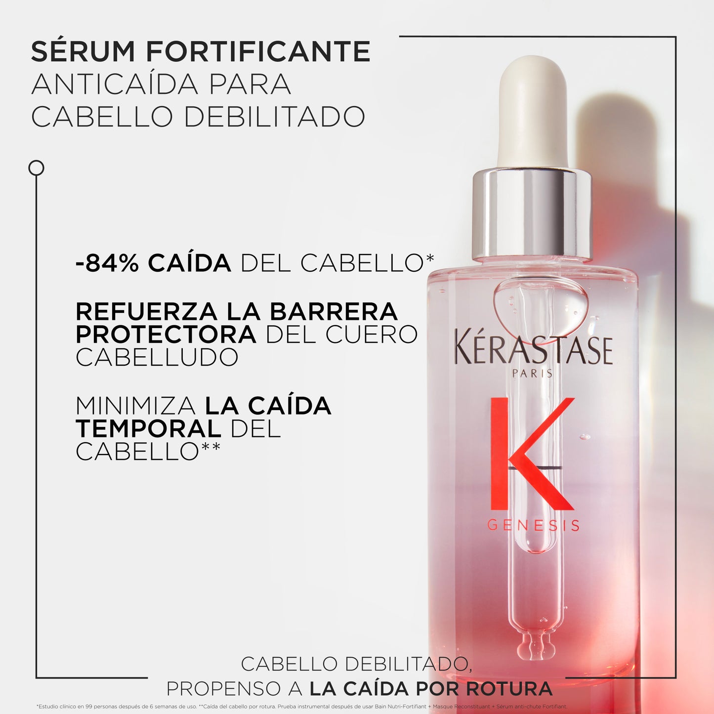 Sérum Kérastase Genesis Anticaída Cabello Quebradizo 90 ml - Serum Anti-chute Fortifiant HEROE