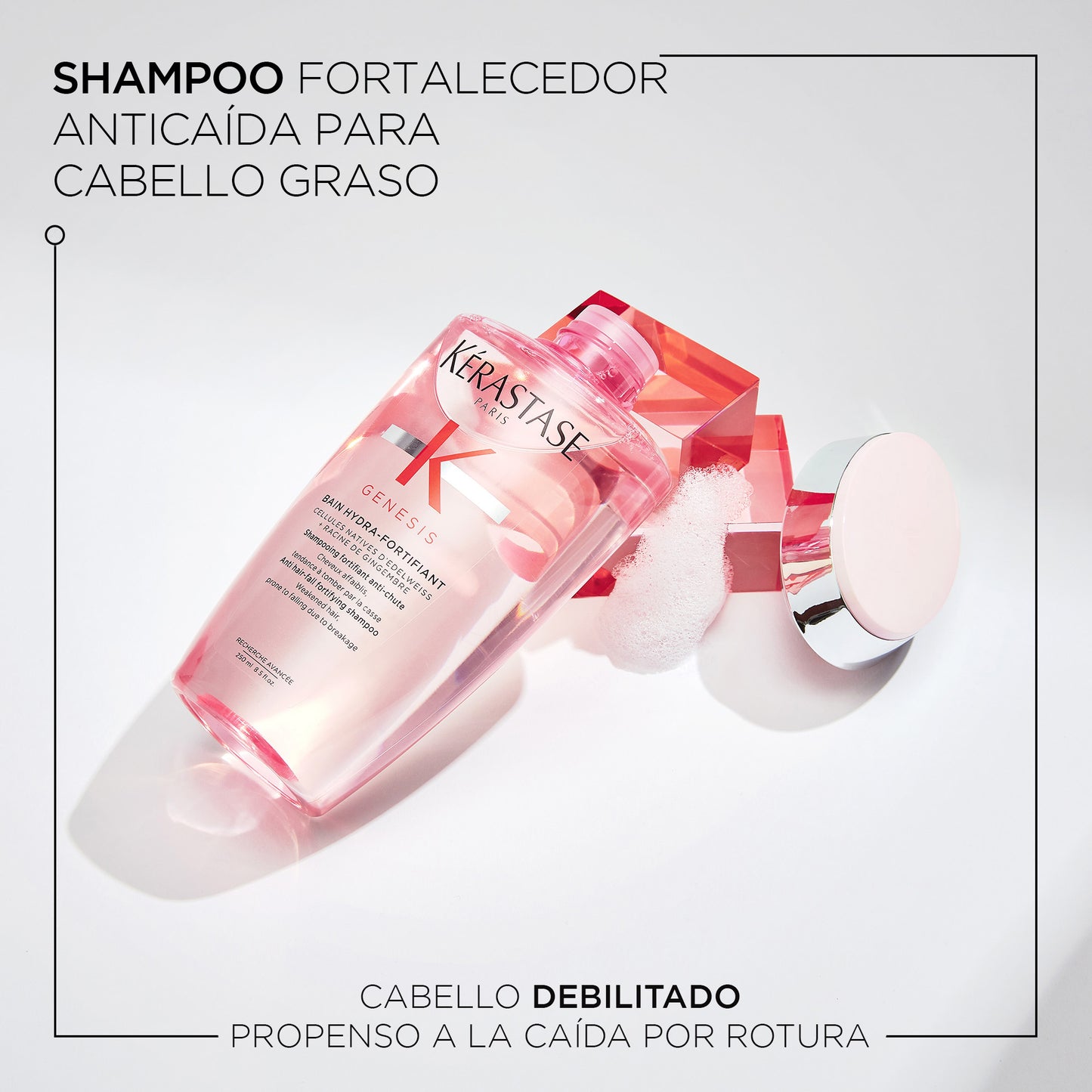 Shampoo Fortificante Anti-Caída Kérastase Genesis Bain Hydra-Fortifiant 250ml – Cabello Fino y Quebradizo