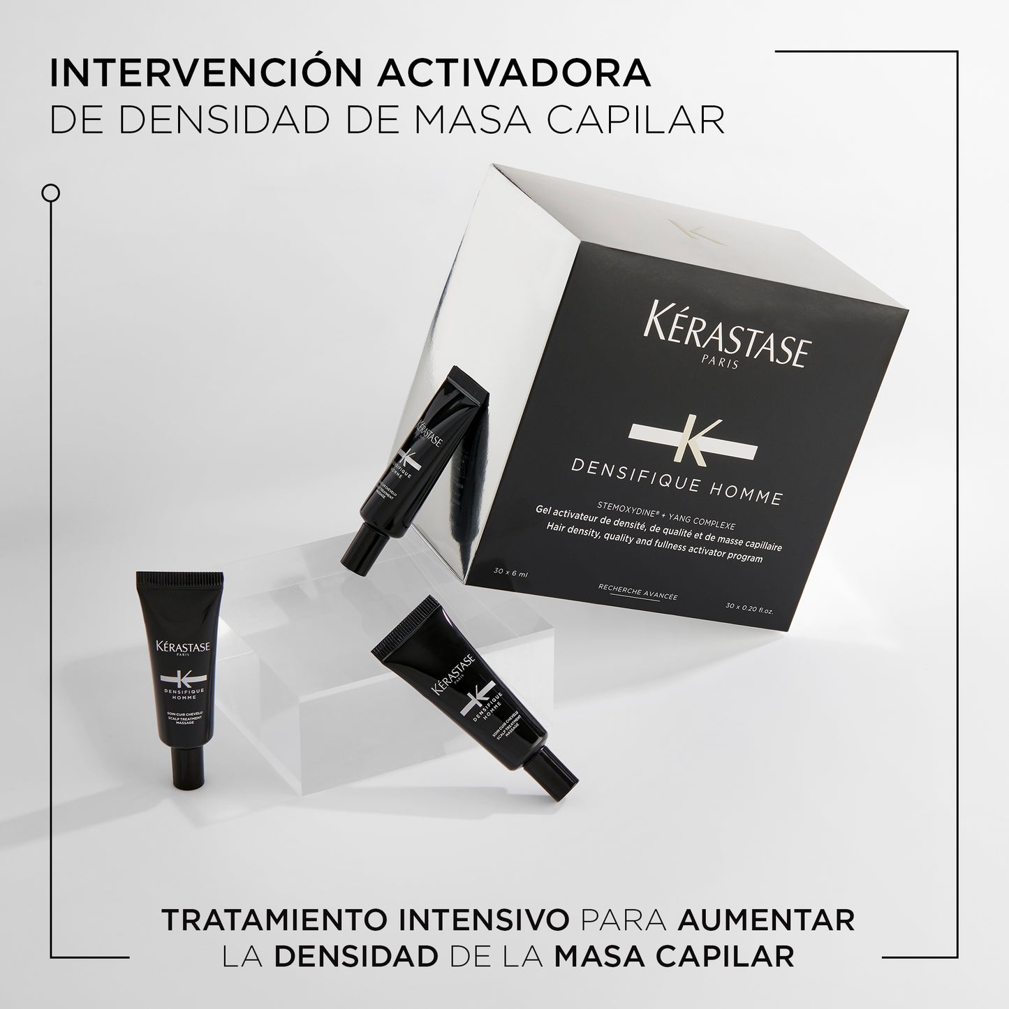 Kérastase Densifique Homme – Ampollas 30x6ml | Tratamiento Activador de Densidad para Hombres