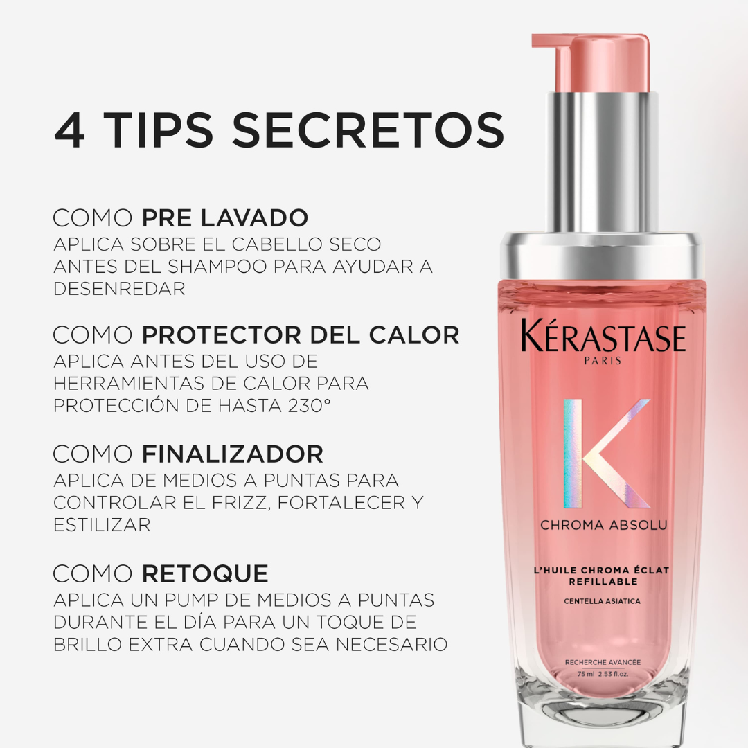 Repuesto - Recarga L’Huile Chroma Éclat 75ml – Kérastase Chroma Absolu