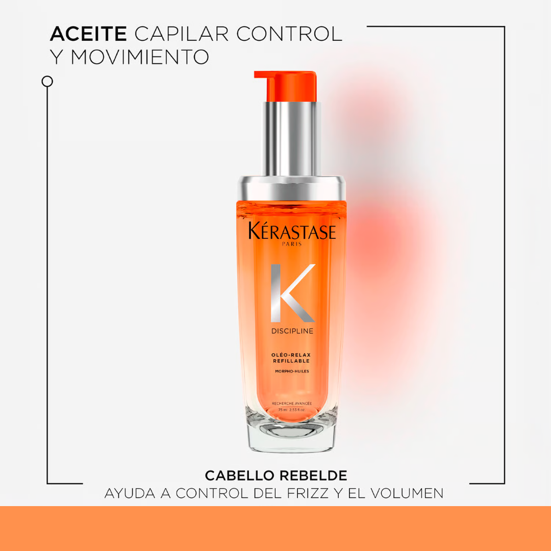 Aceite Kérastase Discipline Huile Oléo-Relax 100ml | Control Antifrizz y Suavidad de Larga Duración