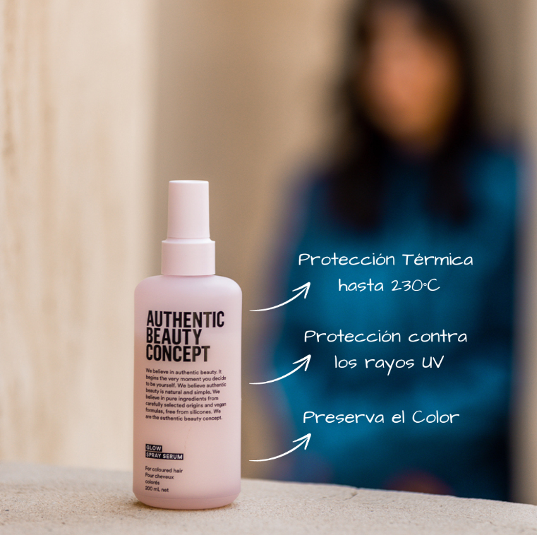 Authentic Beauty Concept Glow Serum – Suero 100ml | Brillo y Protección del Color Vegano para Cabello Teñido
