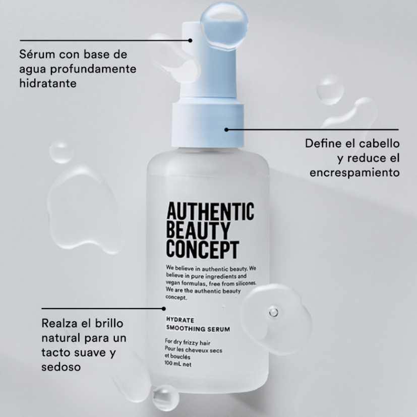 Authentic Beauty Concept Hydrate Smoothing Serum – Suero 100ml | Suavizante e Hidratante Vegano para Cabello Seco