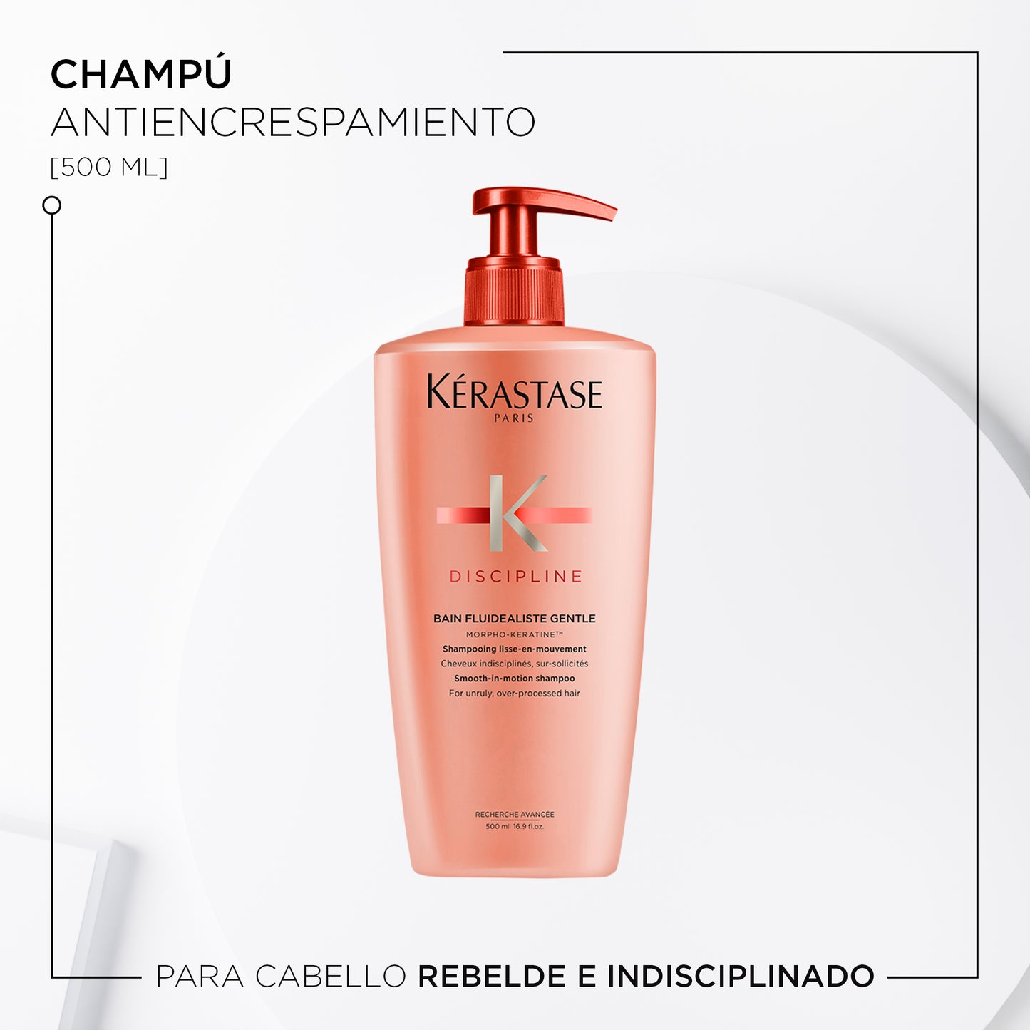 Kérastase Discipline – Bain Fluidéaliste 500ml | Shampoo Suavizante Antifrizz