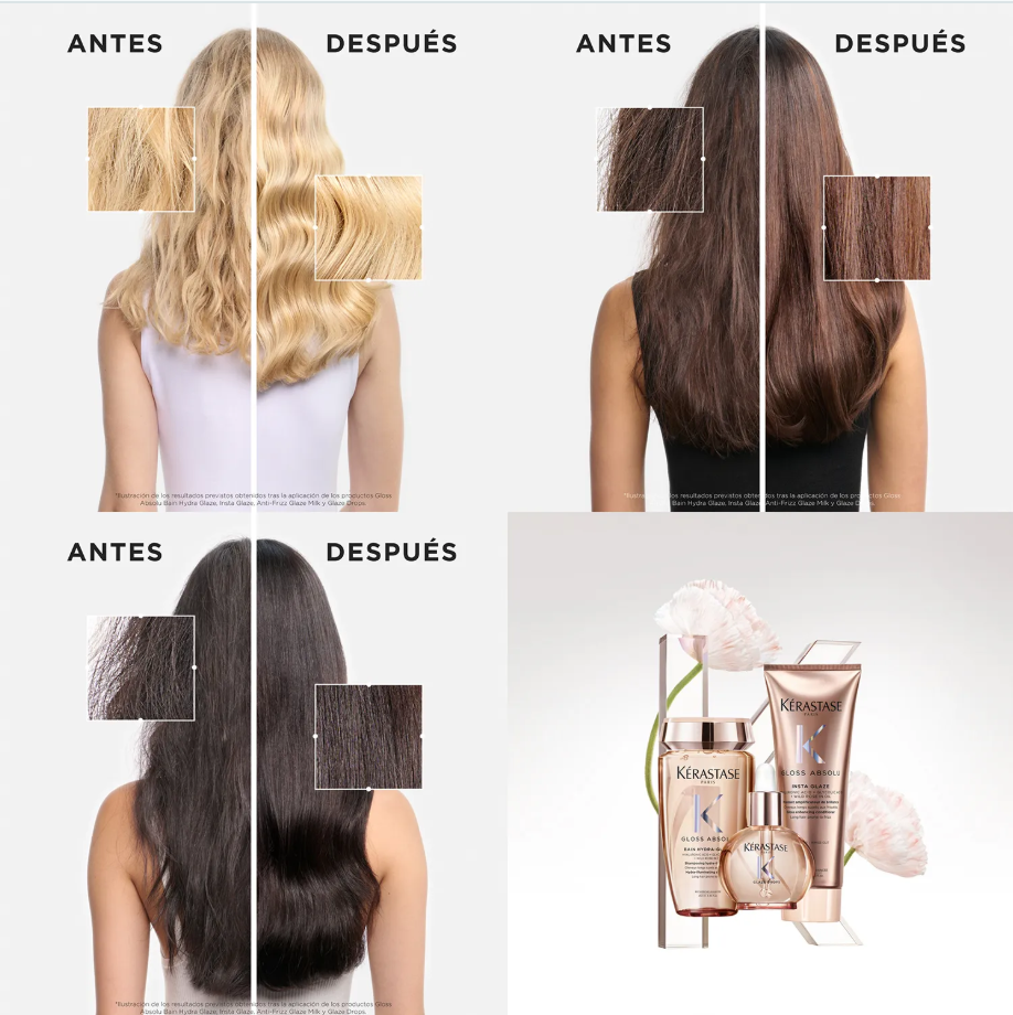 Kérastase Gloss Absolu – Bain Hydratant Anti-Frizz 250ml | Shampoo Hidratante y Antifrizz