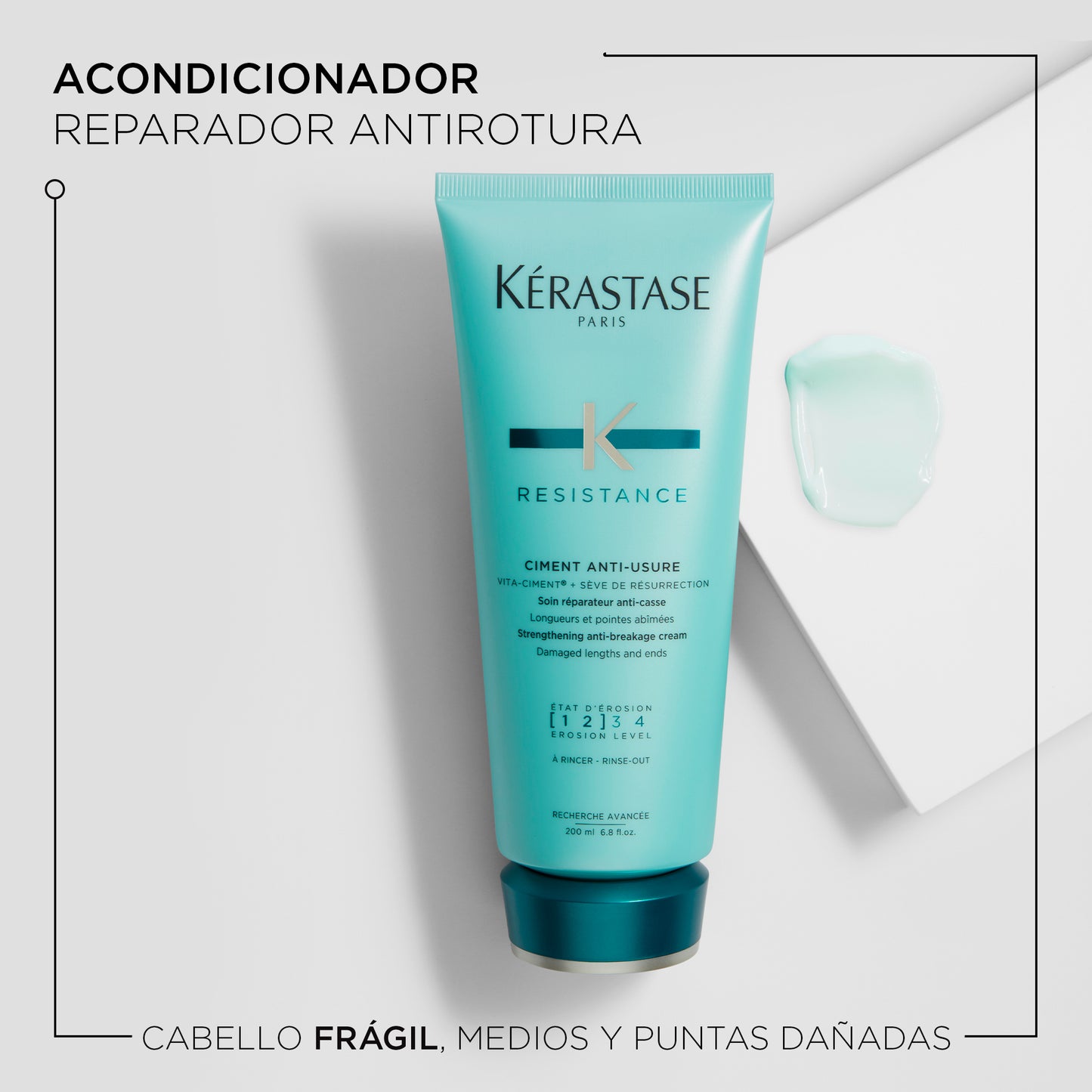 Kérastase Résistance – Ciment Anti-Usure 200ml | Acondicionador Reparador y Fortalecedor