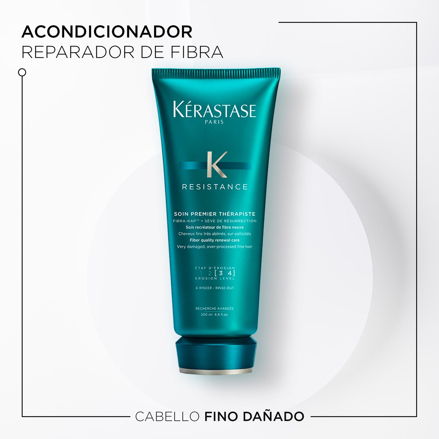 Kérastase Résistance – Fondant Soin Premier Thérapiste 200ml | Acondicionador Pre-Shampoo Reparador Intensivo