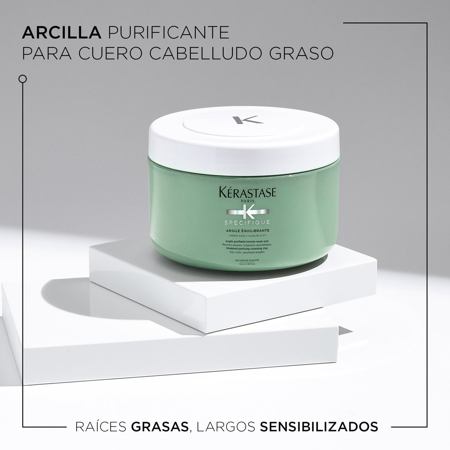 Kérastase Spécifique – Argile Équilibrante Divalent 250ml | Arcilla Purificante para Raíces Grasas y Puntas Secas