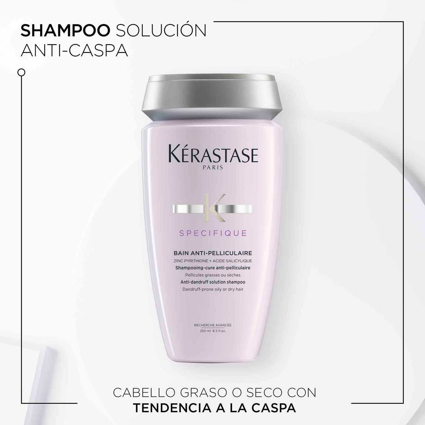 Kérastase Spécifique – Bain Anti-Pelliculaire 250ml | Shampoo Anticaspa para Cuero Cabelludo y Cabello