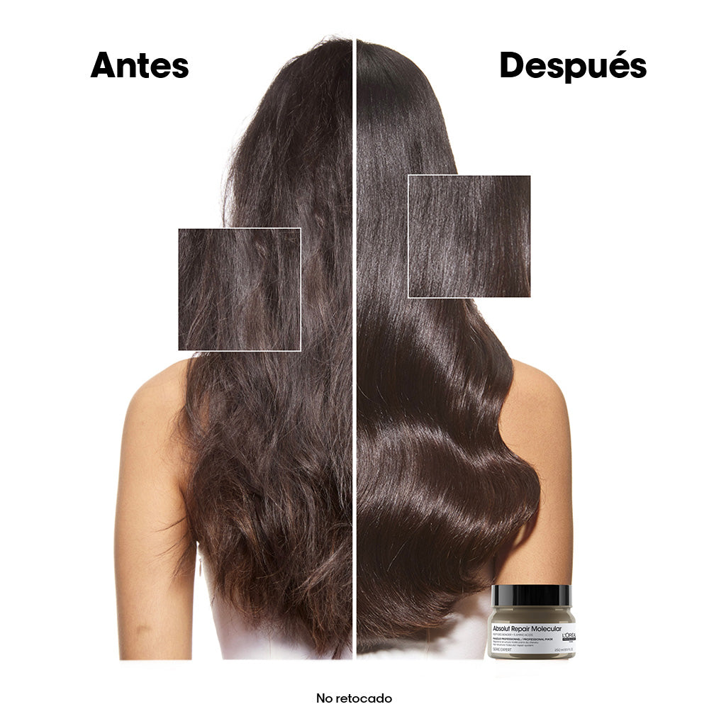 L’Oréal Professionnel Absolut Repair Molecular Mascarilla 250ml – Tratamiento reparador intenso para cabello y pelo muy dañado.
