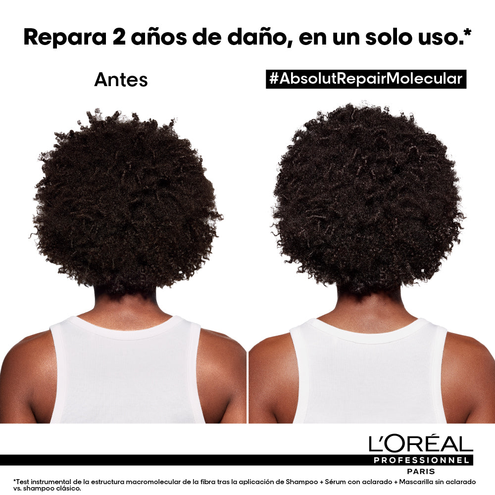 L’Oréal Professionnel Absolut Repair Molecular Shampoo 500ml – Reparación profunda y fuerza para cabello y pelo muy dañado.