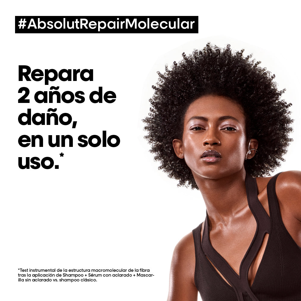L’Oréal Professionnel Absolut Repair Molecular Shampoo 500ml – Reparación profunda y fuerza para cabello y pelo muy dañado.