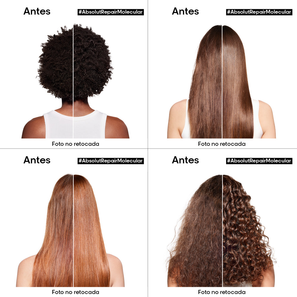 L’Oréal Professionnel Absolut Repair Molecular Shampoo 500ml – Reparación profunda y fuerza para cabello y pelo muy dañado.