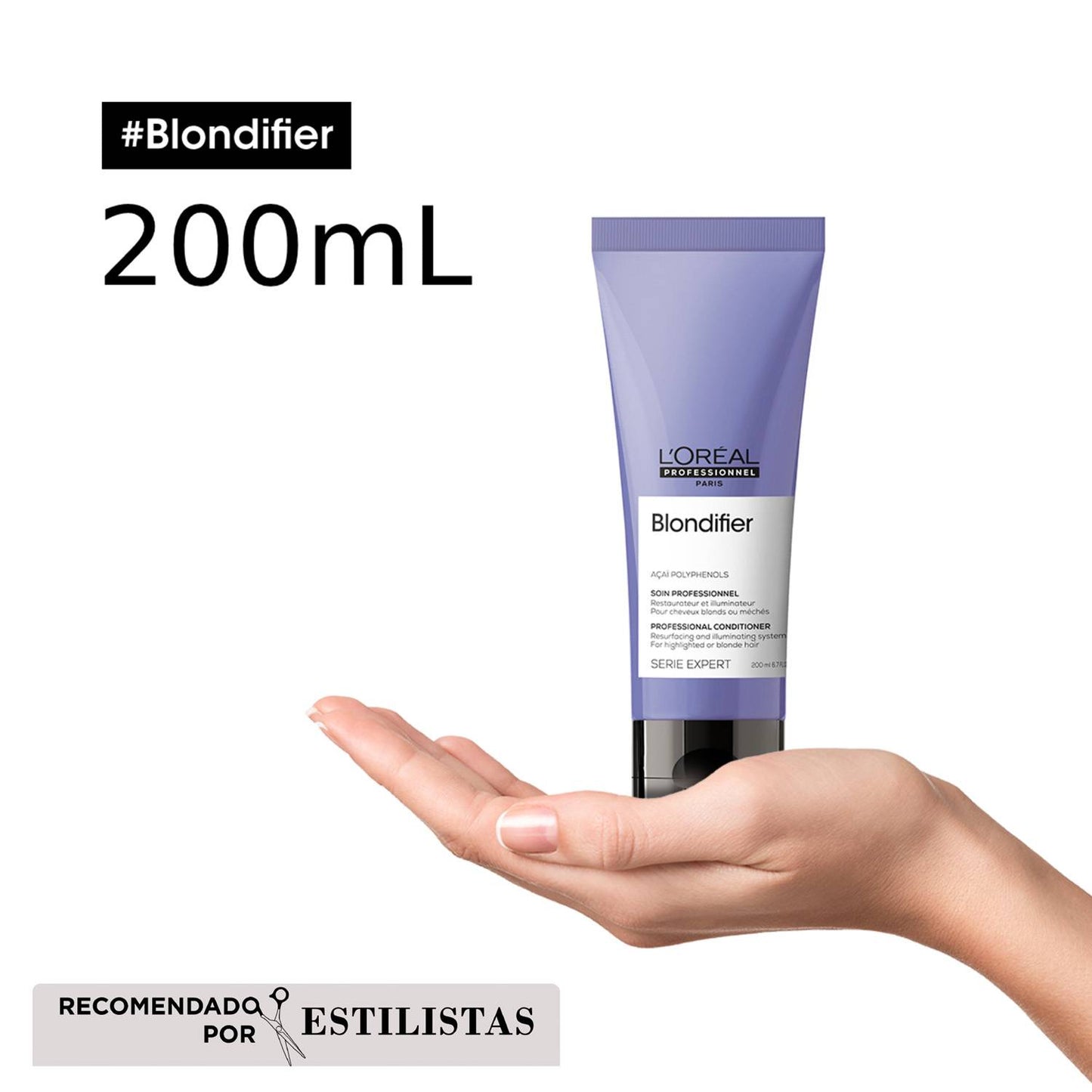 L’Oréal Professionnel Blondifier Acondicionador 200ml – Nutrición y brillo para cabello y pelo rubio o con mechas.