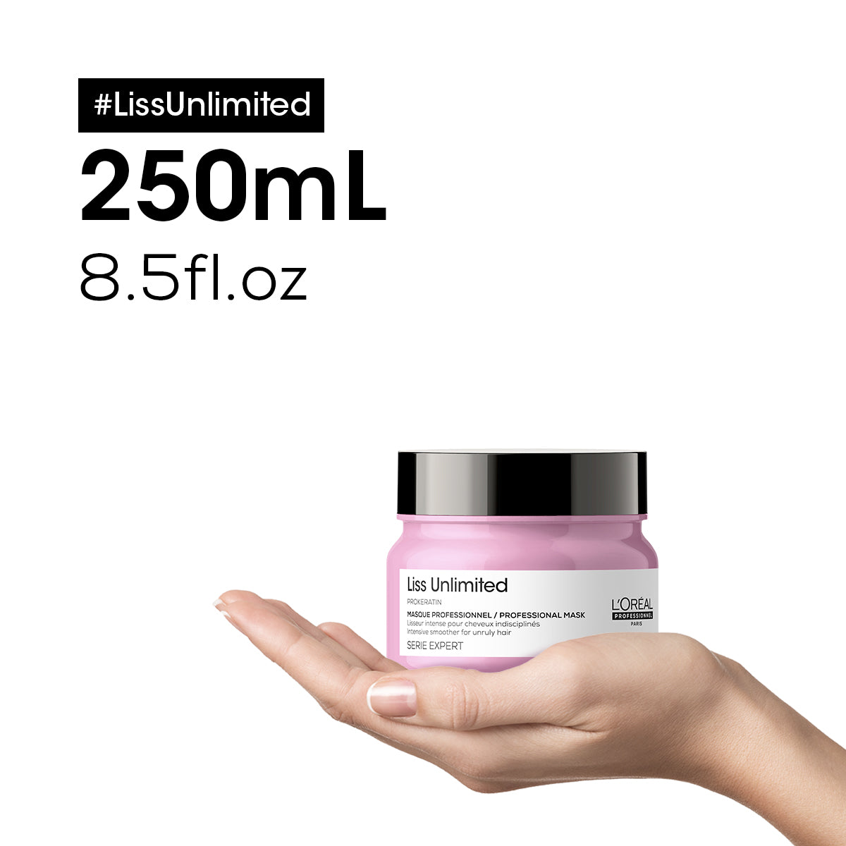 L’Oréal Professionnel Liss Unlimited Mascarilla 250ml – Nutrición profunda y control antifrizz para cabello rebelde.