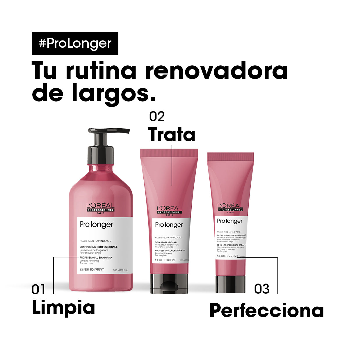 L’Oréal Professionnel Pro Longer | Crema de Peinar 150ml Protección, Suavidad y Reducción de Puntas Abiertas