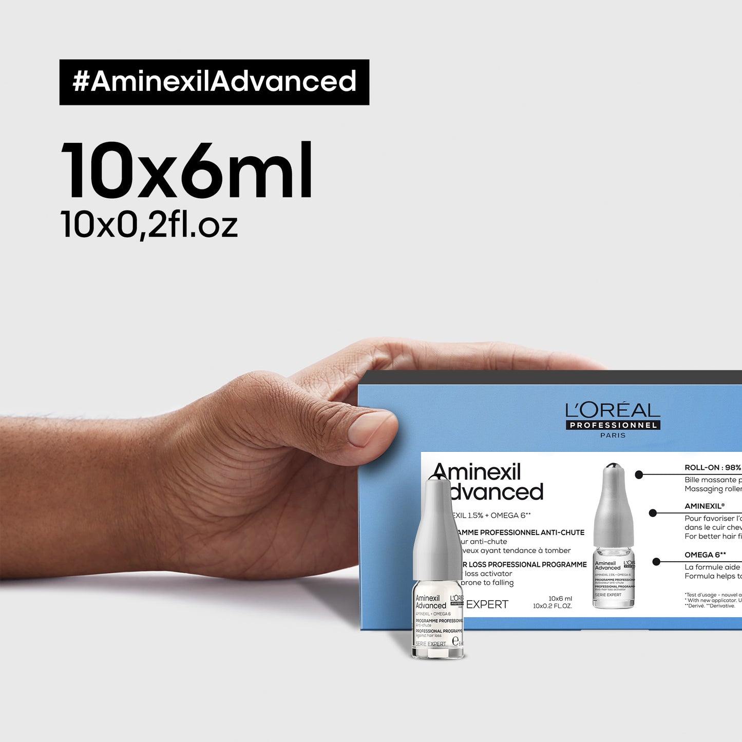 L’Oréal Professionnel Scalp Advanced Tratamiento Anti Caída Aminexil 10x6ml – Fortalecimiento y prevención de la pérdida capilar | Tatán Peluquería Colombia