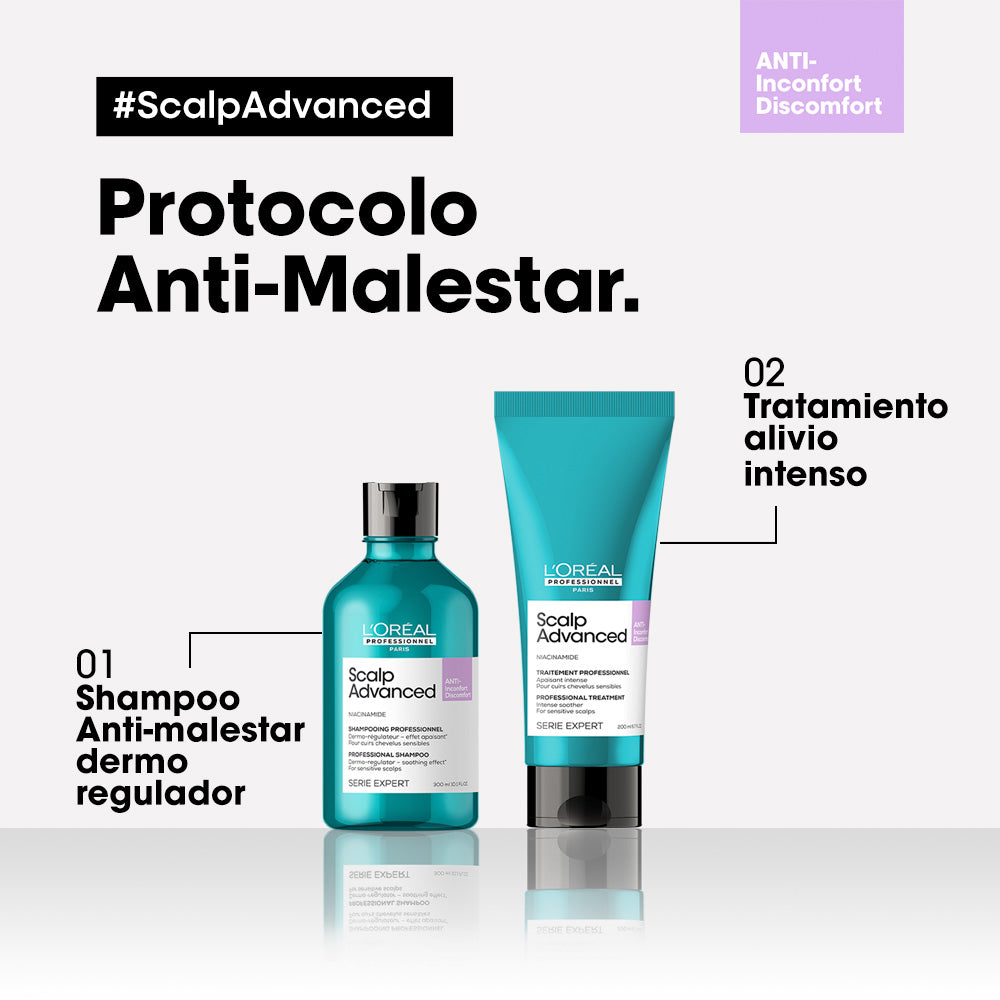L’Oréal Professionnel Scalp Advanced | Tratamiento Anti Malestar 200ml Calma y Confort para Cuero Cabelludo Sensible