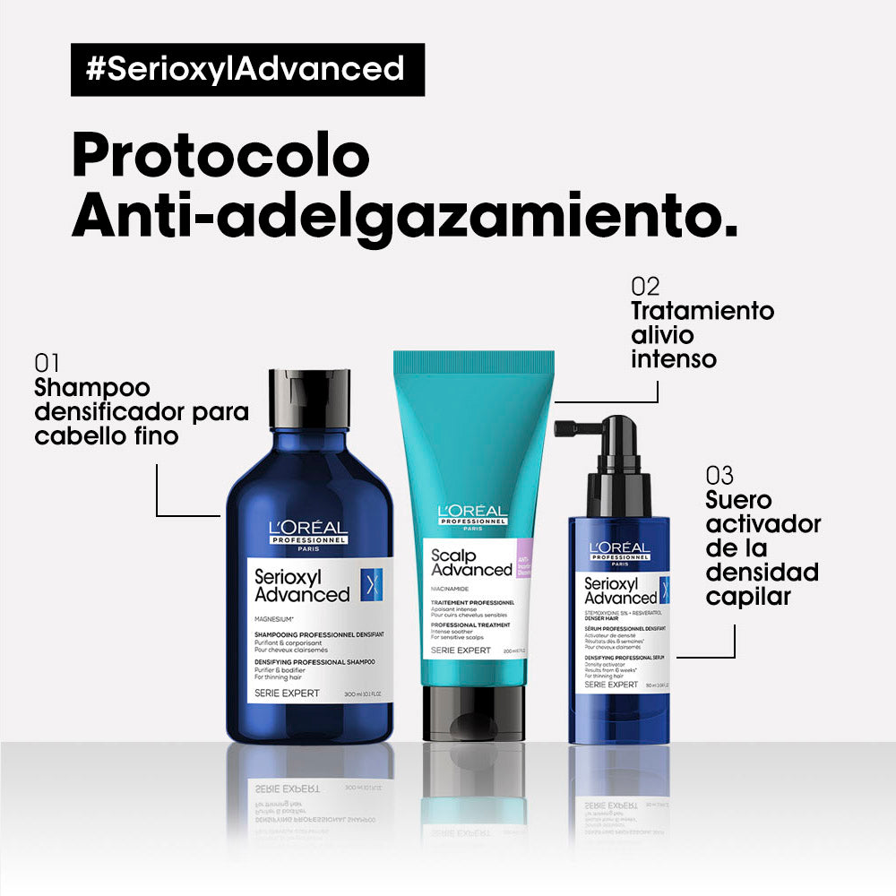 L’Oréal Professionnel Serioxyl | Shampoo 250ml Limpieza Purificante y Mayor Densidad Capilar