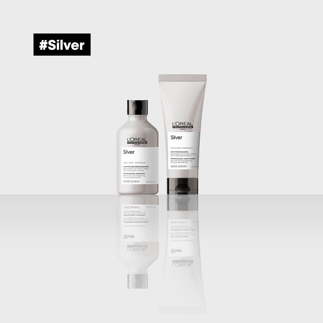 L’Oréal Professionnel Silver | Acondicionador 200ml Suavidad, Nutrición y Brillo para Cabello Gris o Rubio
