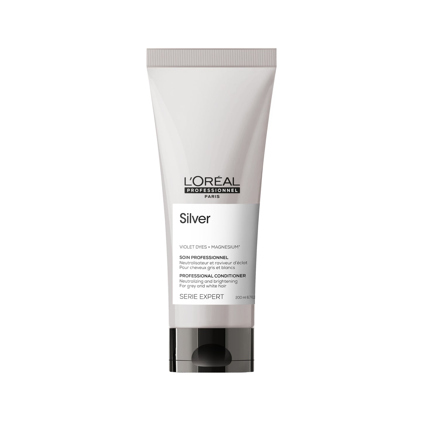 L’Oréal Professionnel Silver | Acondicionador 200ml Suavidad, Nutrición y Brillo para Cabello Gris o Rubio