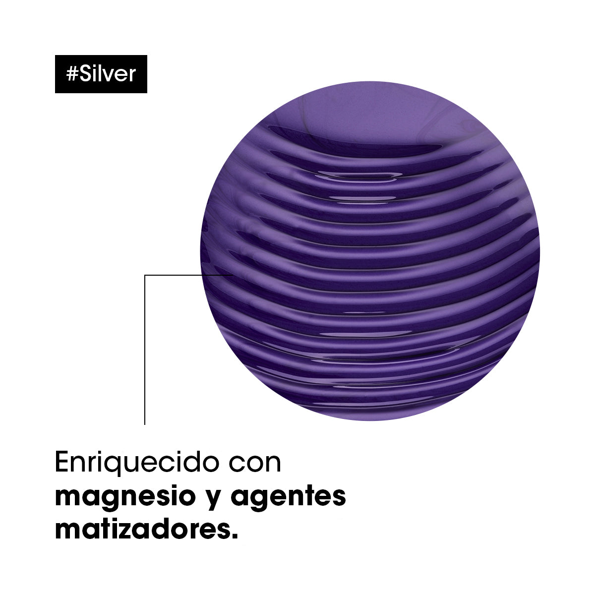 L’Oréal Professionnel Silver | Shampoo 500ml Neutralización de Reflejos Amarillos y Brillo para Cabello Gris o Rubio