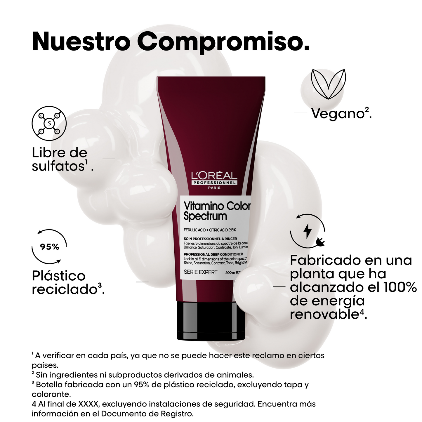 L’Oréal Professionnel Vitamino Color Spectrum | Acondicionador 200ml Protección Antioxidante, Suavidad y Brillo