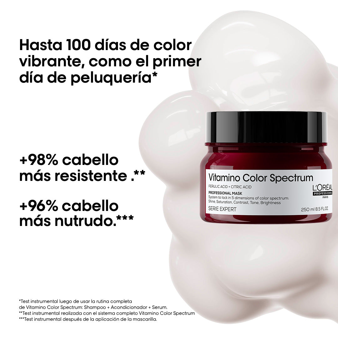 L’Oréal Professionnel Vitamino Color Spectrum | Mascarilla 250ml Protección Intensa y Brillo Prolongado del Color