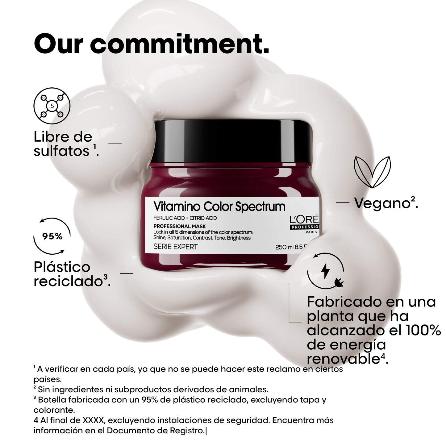 L’Oréal Professionnel Vitamino Color Spectrum | Mascarilla 250ml Protección Intensa y Brillo Prolongado del Color