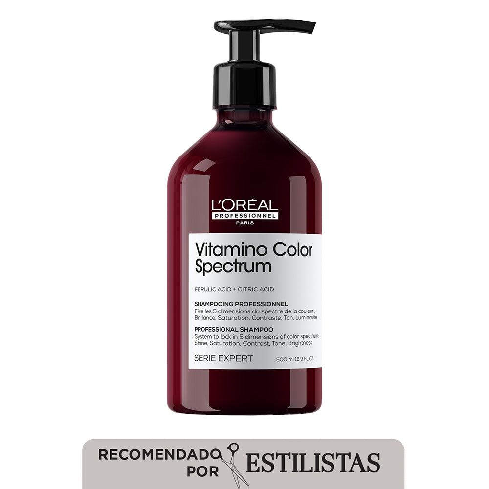 L’Oréal Professionnel Vitamino Color Spectrum | Shampoo 500ml Protección Antioxidante y Brillo Prolongado del Color
