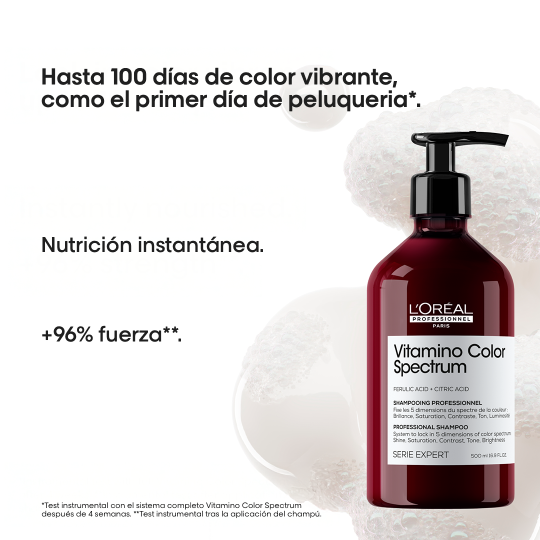 L’Oréal Professionnel Vitamino Color Spectrum | Shampoo 500ml Protección Antioxidante y Brillo Prolongado del Color