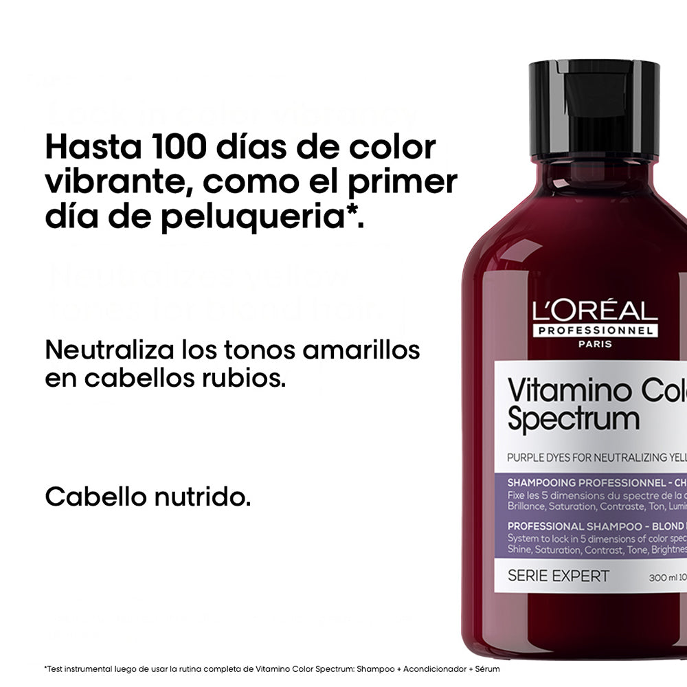 L’Oréal Professionnel Vitamino Color Spectrum | Shampoo Purple 300ml Neutralización y Protección del Color