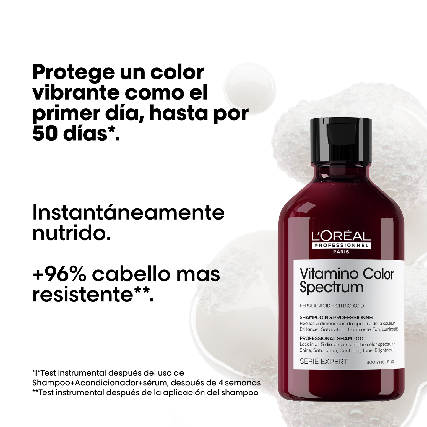 L’Oréal Professionnel Vitamino Color Spectrum | Shampoo 300ml Protección Antioxidante y Brillo Intenso para Cabello Teñido