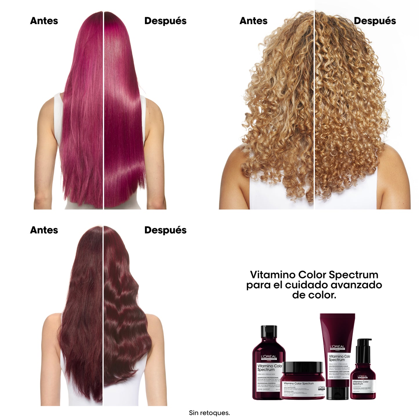 L’Oréal Professionnel Vitamino Color Spectrum | Shampoo 300ml Protección Antioxidante y Brillo Intenso para Cabello Teñido