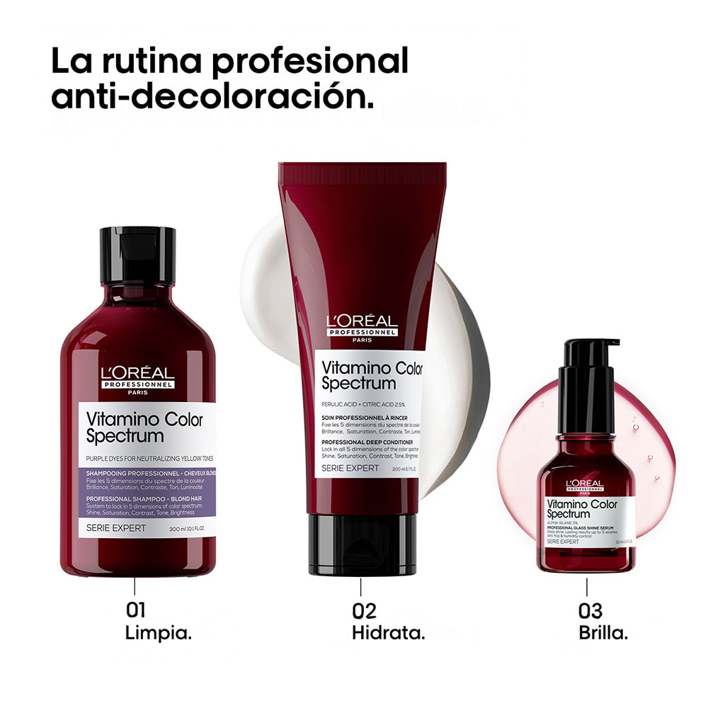 L’Oréal Professionnel Vitamino Color Spectrum | Shampoo Purple 300ml Neutralización y Protección del Color