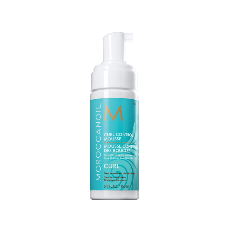 Moroccanoil Curl Control Mousse 150ml espuma para control de rizos y antifrizz. Tatán Peluquería Colombia distribuidor autorizado.