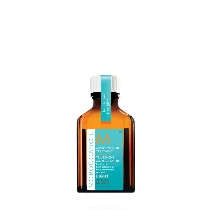 Moroccanoil Treatment Light 25ml – Aceite ligero mini con argán para cabello fino o rubio. Distribuidor autorizado Tatán Peluquería Colombia