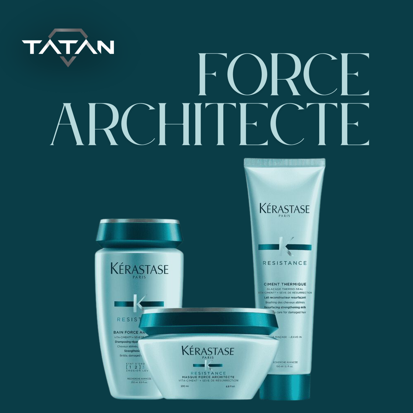 Kérastase Résistance Force Architecte – Reparación y Fuerza para Cabello Dañado Nivel 1-2