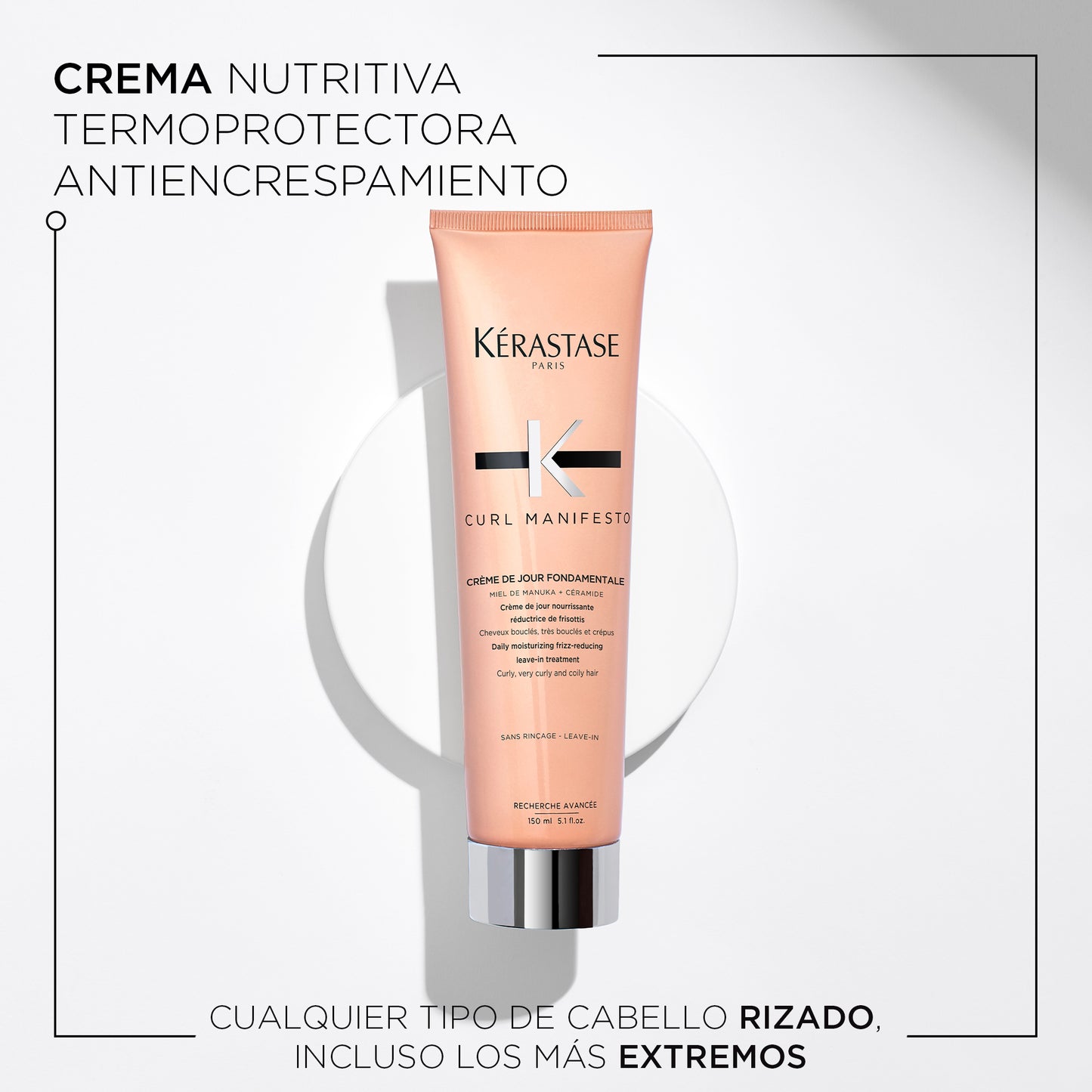 Kérastase Curl Manifesto – Crème de Jour Fondamentale 150ml | Crema de Día Hidratante y Definidora para Rizos