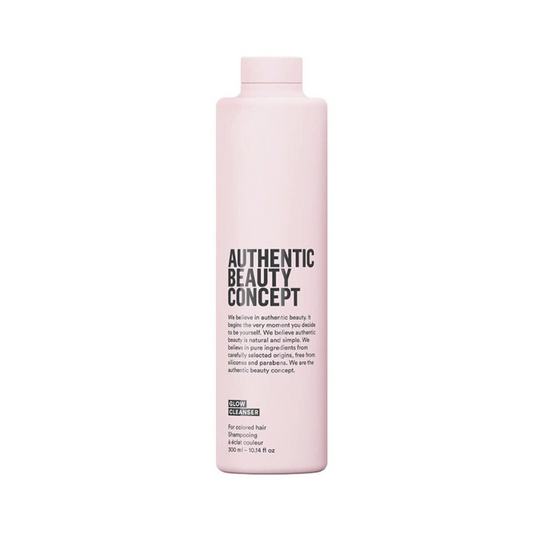 Authentic Beauty Concept Glow Cleanser Shampoo 300ml – Shampoo vegano protector de color con extracto de dátil y canela para cabello teñido.
