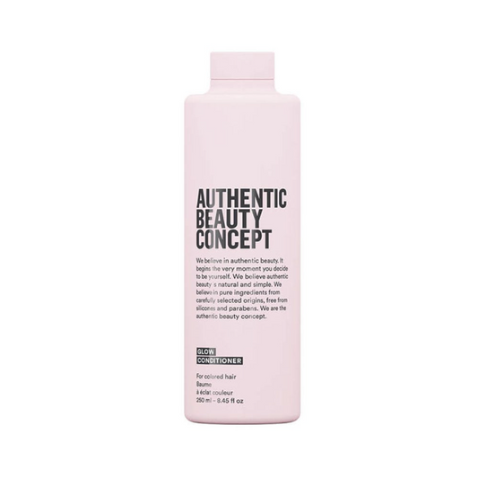 Authentic Beauty Concept Glow Conditioner 250ml – Acondicionador vegano protector de color con extracto de dátil y canela para cabello teñido.