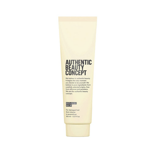 Authentic Beauty Concept Replenish Balm 150ml – Bálsamo termoprotector y reparador vegano para cabello dañado con extracto de arce y nuez de pecán.