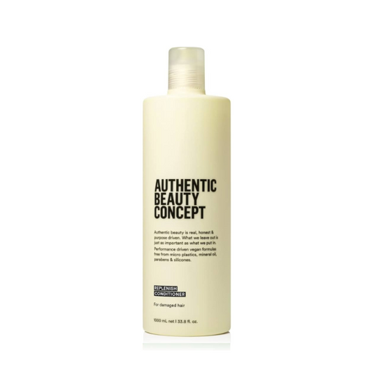 Authentic Beauty Concept Replenish Conditioner 1000ml – Acondicionador profesional reparador vegano para cabello dañado con extracto de arce y nuez de pecán.