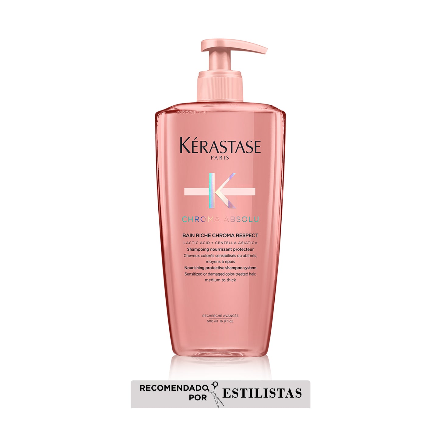 Kérastase Chroma Absolu – Bain Riche Chroma Respect 500ml | Shampoo Nutritivo Protector para Cabello Teñido y Sensibilizado