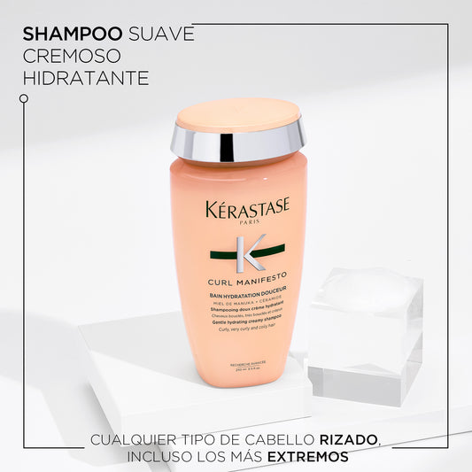Kérastase Curl Manifesto – Bain Hydratation Douceur 250ml | Shampoo Hidratante Suave para Cabello Rizado