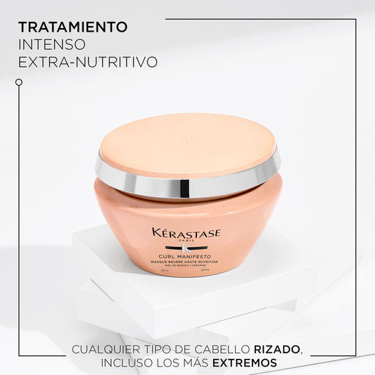 Kérastase Curl Manifesto – Masque Beurre Haute Nutrition 200ml | Mascarilla Nutritiva Intensa para Rizos