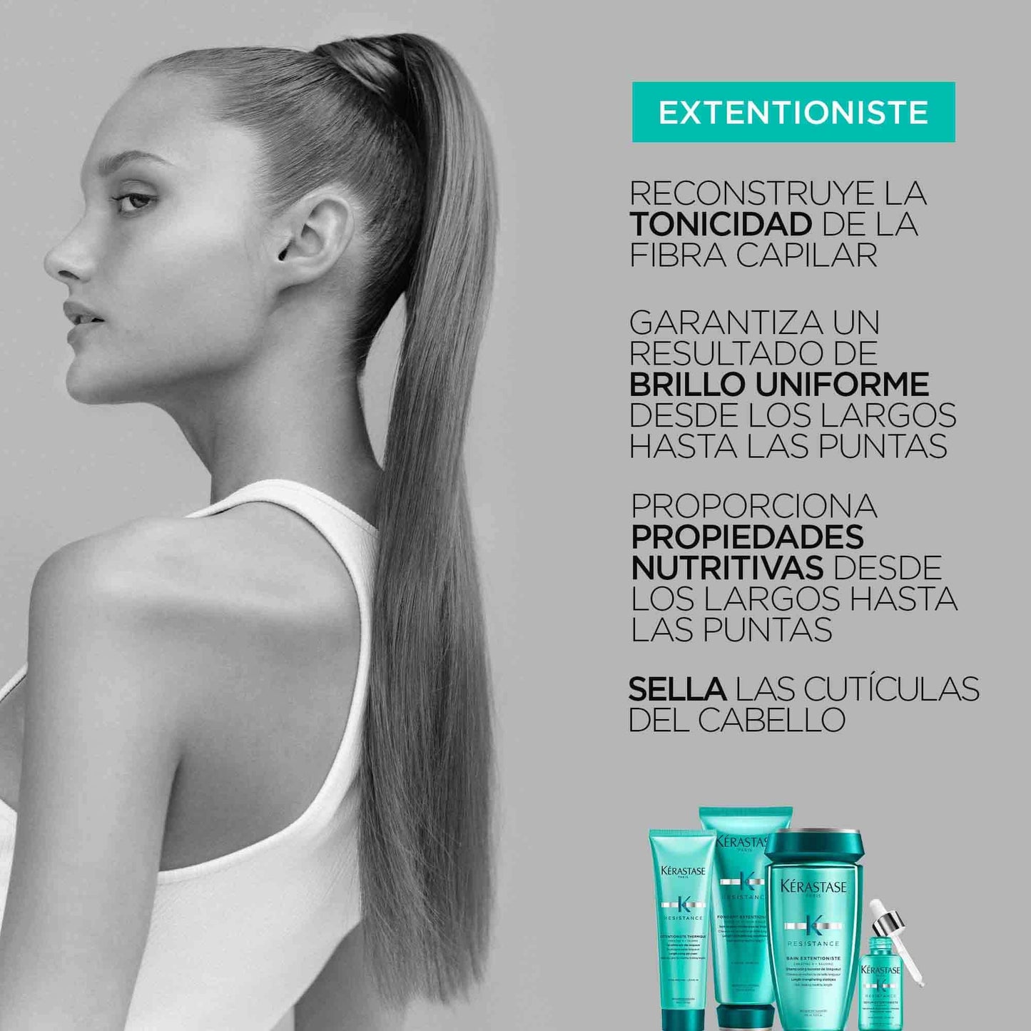Kérastase Résistance – Bain Extentioniste 500ml | Shampoo Fortalecedor para Cabello Largo