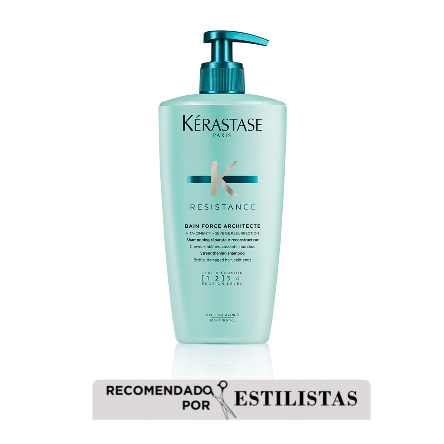 Kérastase Résistance – Bain Force Architecte 500ml | Shampoo Reparador para Cabello Dañado