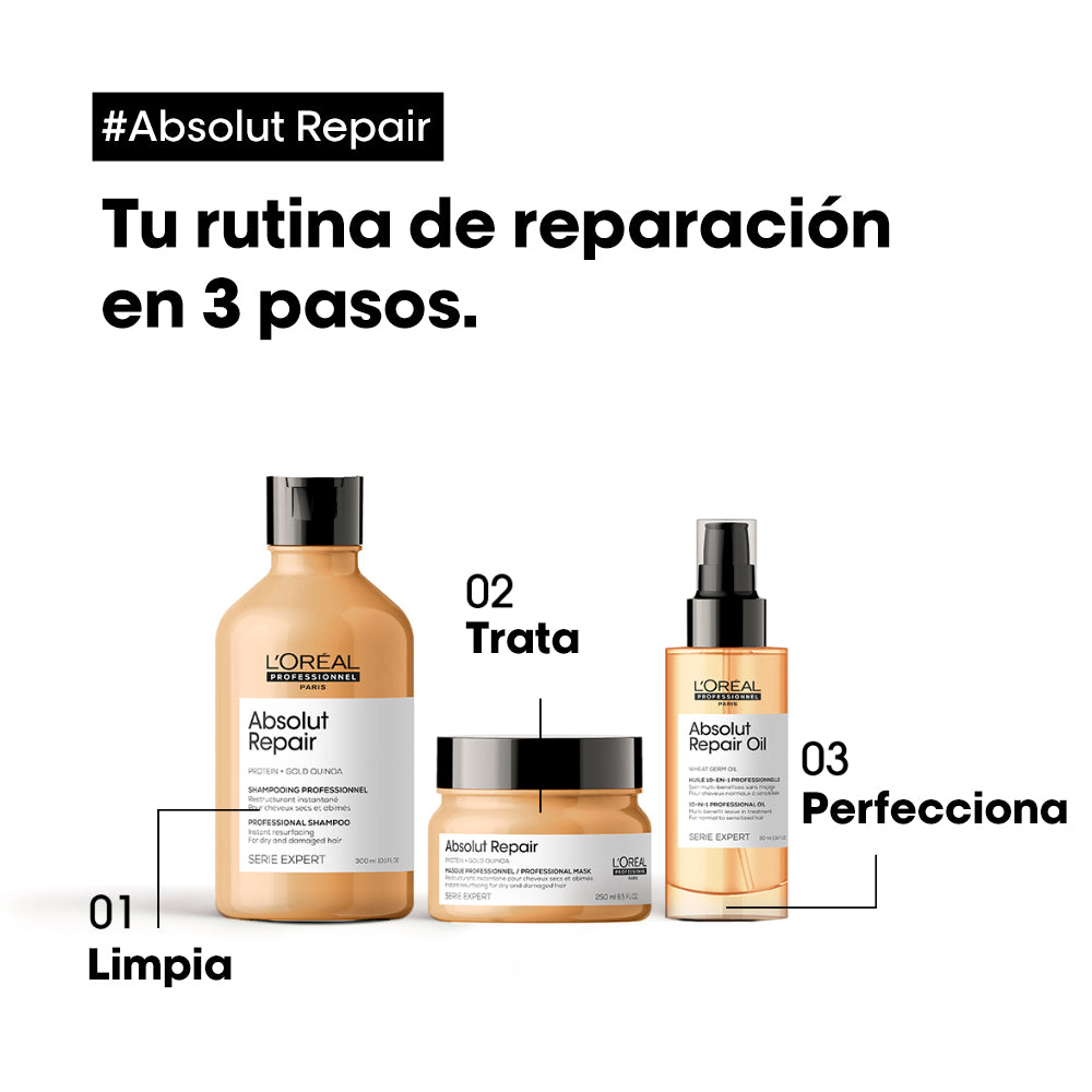 L’Oréal Professionnel Absolut Repair – Aceite 10 en 1 Multi-Beneficios 90ml | Cabello Dañado